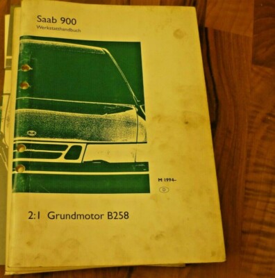 Werkstatthandbuch Saab 900 Grundmotor B258 ab 1994 - 