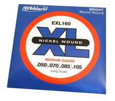 EXL160 D'Addario XL Bass Strings .050-.105 Made in USA