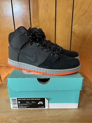 Size 9 - Nike Dunk High Premium Shield Black