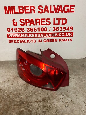 SEAT IBIZA 5DR H/B OUTER REAR LIGHT N/S PASSENGER SIDE 10 PLATE