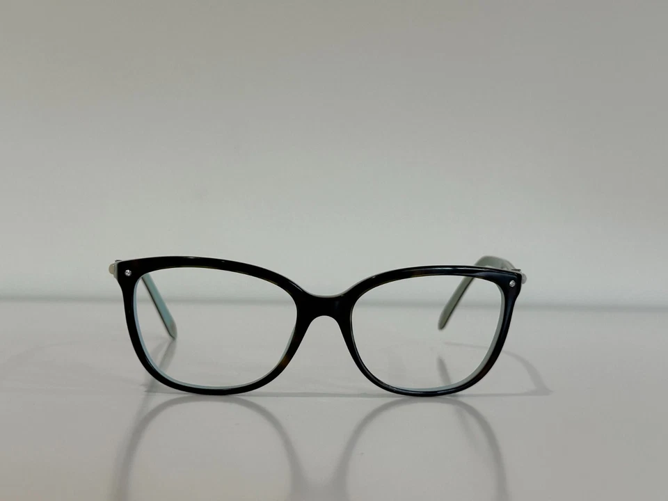 Tiffany & Co. TF 4105-H-B 8134/3B Cat Eye Havana Blue Eyeglasses Frame 55-17-140 - Image 2 of 4