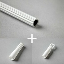 VERTICAL BLINDS METAL WAND + HOOK + HANDLES FOR VERTICAL BLINDS - WHITE