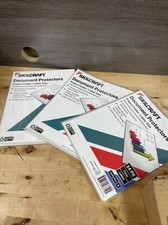 3 Pack x24 Skilcraft Document Protectors Clear Letter Size 8.5” x 11” Brand New