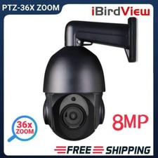 4K 8MP PTZ Camera PoE Security Dome 36X Optical Zoom Car Tracking