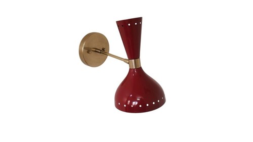 Pair of Red Diablo Wall sconce Italian wall sconce Mid century wall sconce - Picture 3 of 3