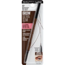 Maybelline Brow Ultra Slim Eyebrow Definer Pencil, Medium Brown 257, 0.003 oz