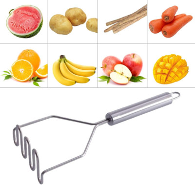 Kartoffelstampfer, Kartoffelpresse, Edelstahl Küchengeräte, Gewellter Mit Griff 