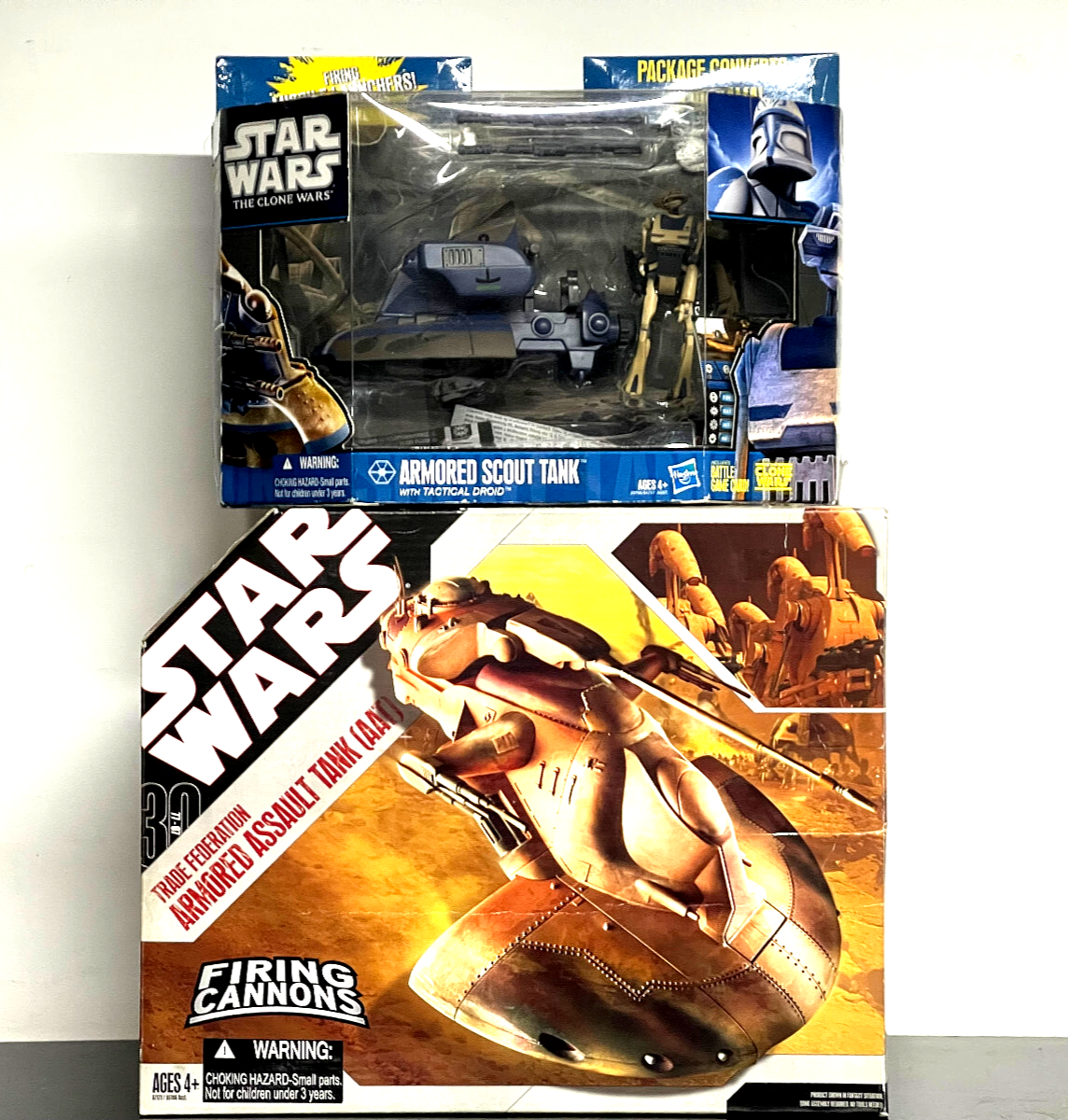 STAR WARS Hasbro Trade Federation AAT 2007 TAC & Scout Tank W