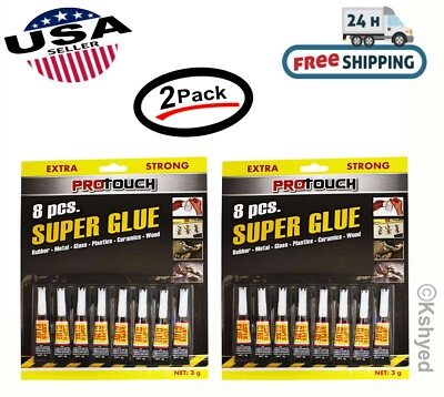 #ad #ad 16 Pcs Super Glue #x27;Cyanoacrylate Adhesive#x27; 3 Grams All Purpose Repair New $12.49