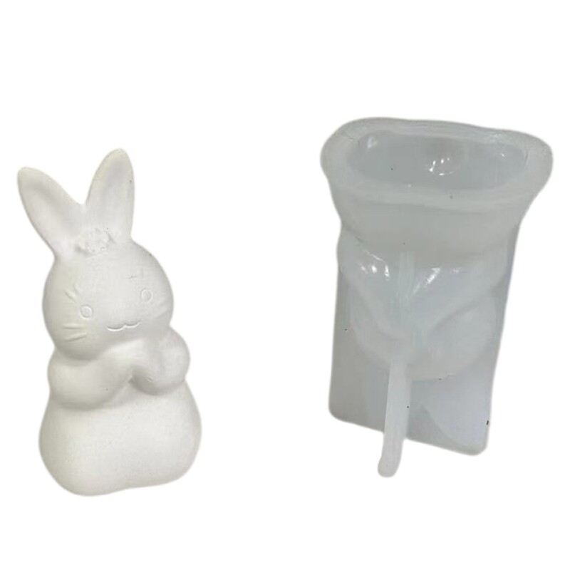 Easter Rabbit Resin Molds for DIY Gypsum Ornament Easter Decorations