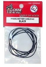 Gofer Racing 16202 n 1/24-1/25 Battery Cables Black