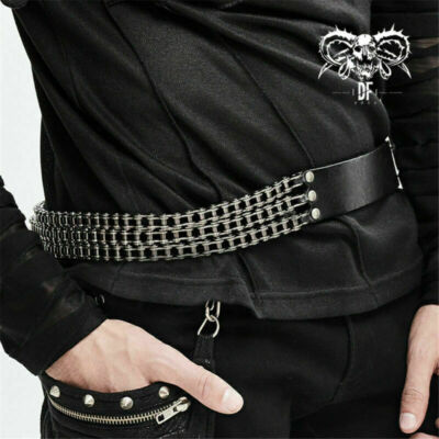Personalized Men Heavy Punk Motor Biker Belt  Rock Rock Stage Performance Belts