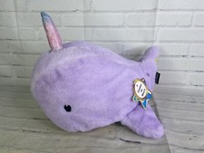 FAO Schwarz Glow Brights Narwhal Plush Stuffed Toy With LED Lights and Sound