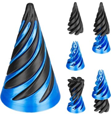 Large Spiral Twisting Passthru Fidget Toy  (You Select The Color) LARGE VERSION