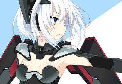 Anime girls date a live short hair white blue eyes open Playmat Game Mat Desk