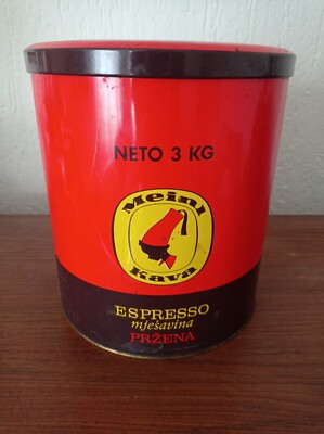 JULIUS MEINL Coffee Kaffee Vintage Large 3kg Tin Box Yugoslavia Rare