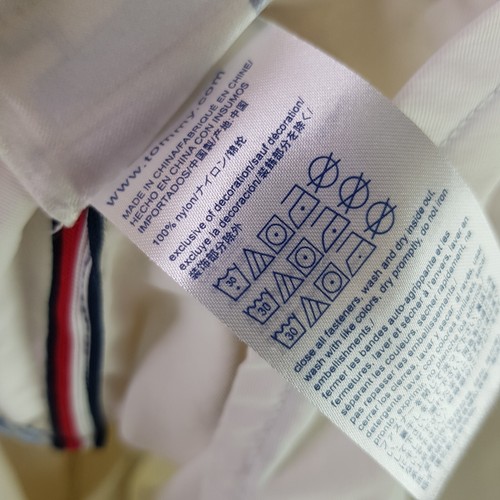 Tommy Hilfiger Windbreaker Jacket Womens Size S/P White Hooded Lightweight Logo - Picture 15 of 17