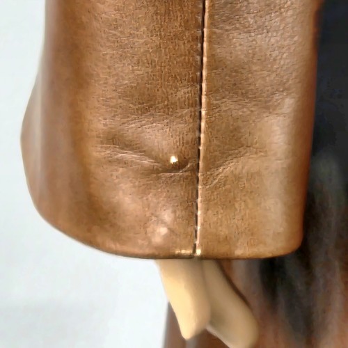 Danier leather coat women S brown thermolite pockets bell sleeves - Picture 7 of 9