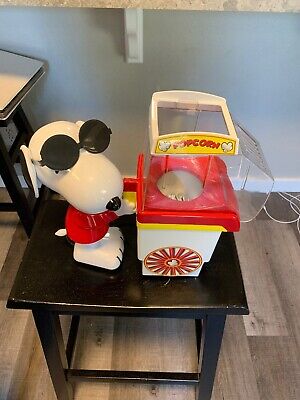 Peanuts Snoopy Popcorn Pipper Push Cart Electric Machine Ebay