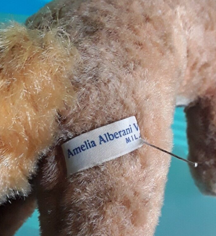 Ancienne Peluche Chien Amélia Alberani Vecchiotti Milano – Vintage 1930-1980