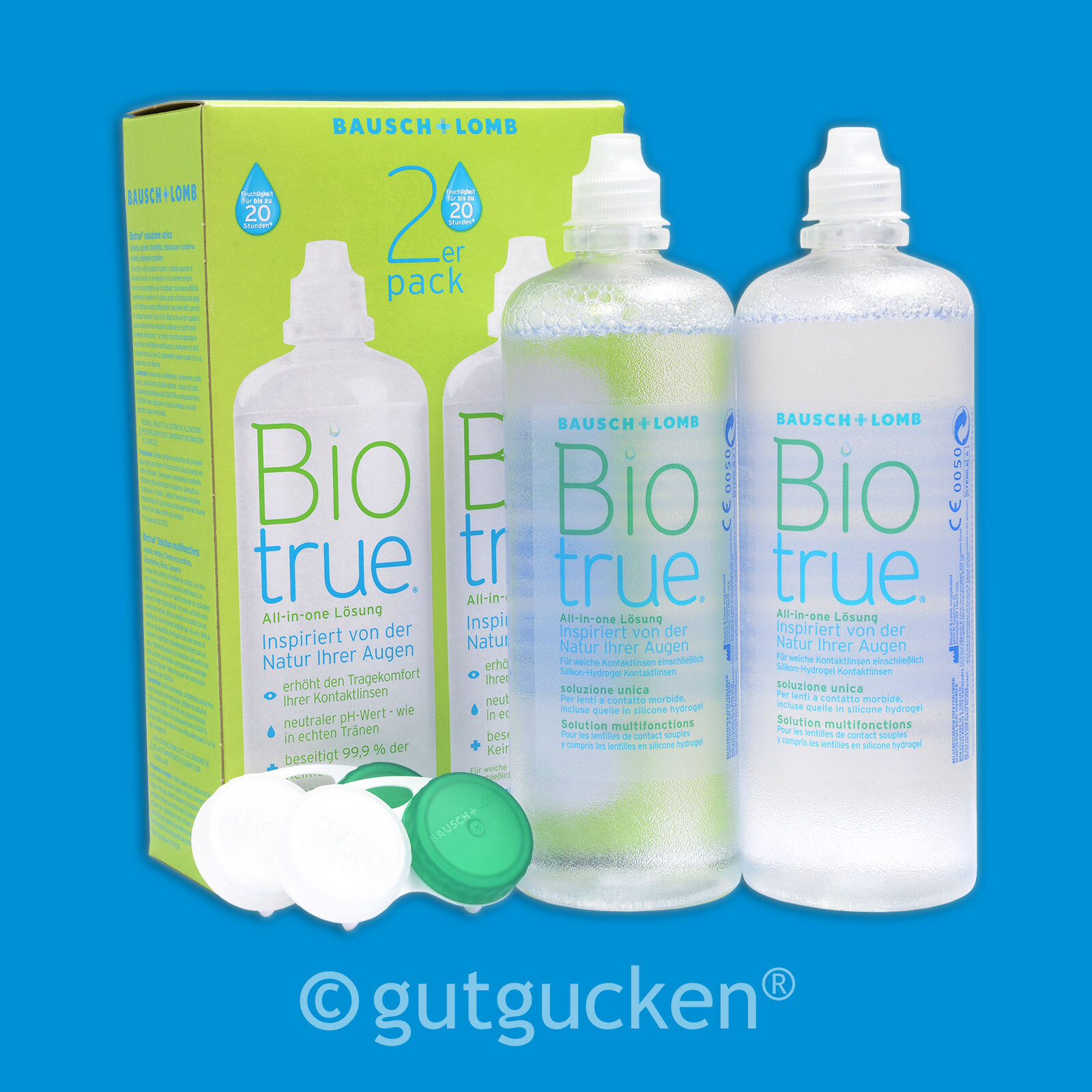 Biotrue 4 x 300ml Pflegemittel All in One Kombilösung von Bausch + Lomb - Image 2