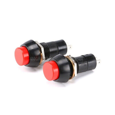 5PCS 12mm 250V 3A Red Push Button Switch PBS-11B No Self-Lock ON/OFF Lock