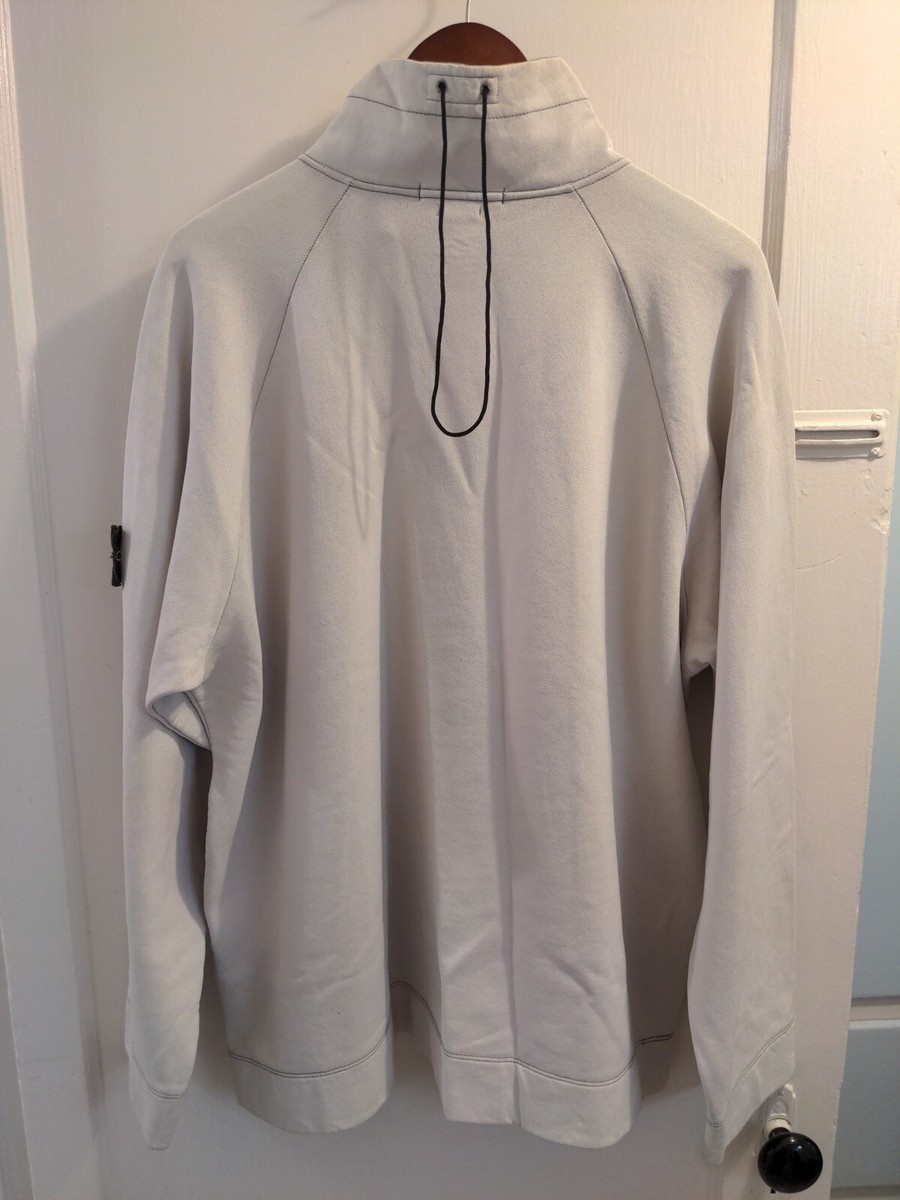 VTG Stone Island Silver White & Gray Sweatshirt Size XL