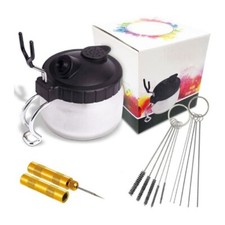 Airbrush Cleaning Kit Cleaner Supplies Brushes Airbrush Cleaning Pot with Holder