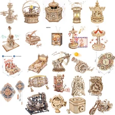 Rokr 3D Puzzle Building Toys Set Wooden Jigsaws for Adult Kids Xmas Music Gifts