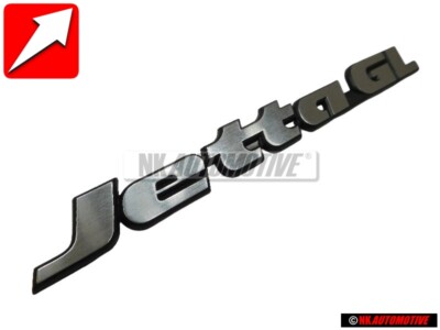 Original VW JETTA GL Rear Badge Emblem Brushed Silver - 165853687P