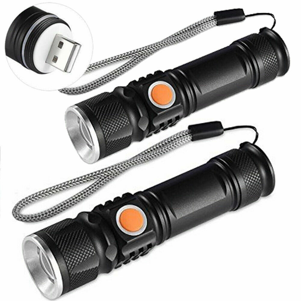 Swat LED Cree Taschenlampe 2x 8800mAh Akku Ladekabel Leuchtweite 1000m ✅ e