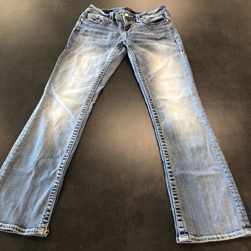 Vigoss Women's Heritage Fit Boot Cut Jeans Size S4 Blue Stretch Denim L32 - Picture 2 of 19