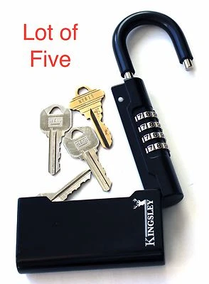 KINGSLEY Guard-a-Key Key Storage Lock (Lot of 5) - Real Estate Lock Box, Realtor Lockbox