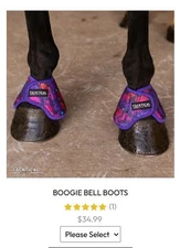 Tactical Equine Bell Boots Boogie Neon Purple Fallon Taylor NWT