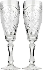 NEMAN 6 Oz Crystal Hand Made Vintage Russian Glass, Set of 2