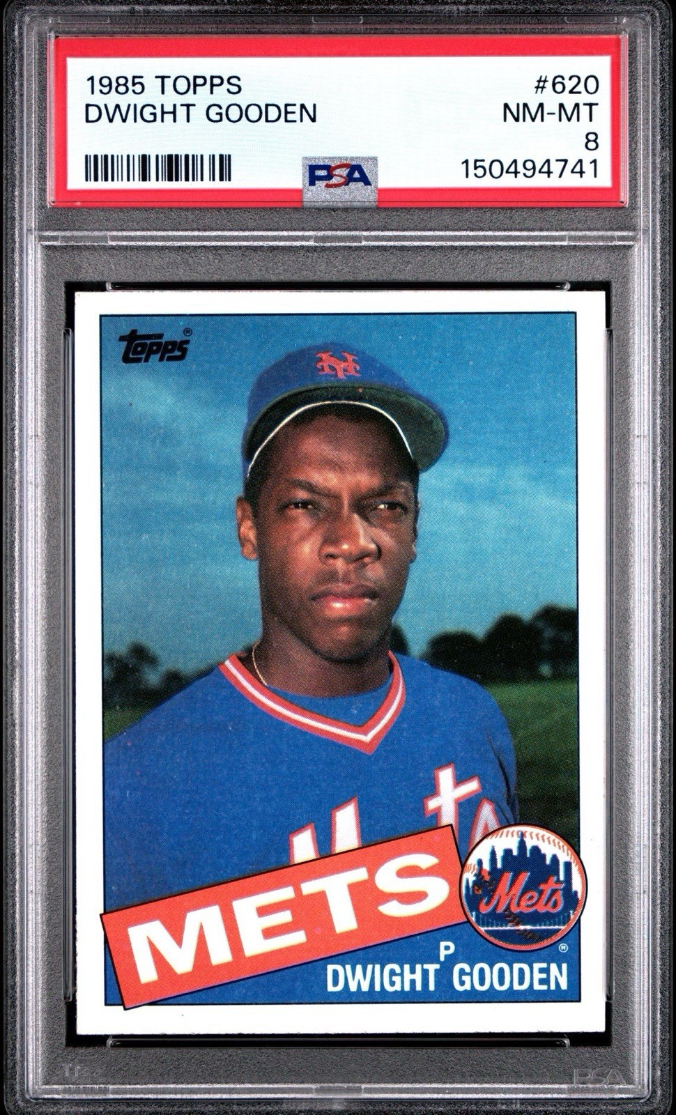 1985 TOPPS - DWIGHT GOODEN #620 PSA 8 NM-MT - NEW YORK METS