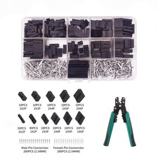 CACUINA 620Pcs Dupont Connector Kit With Crimping Pliers Crimper JST Connecto...