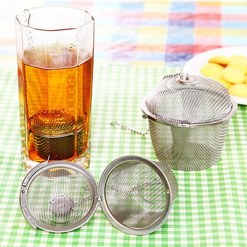  Stainless Steel Tea Infuser Reusable Loose Leaf Mesh Tea Filter Tea Strainer - Afbeelding 2 van 9