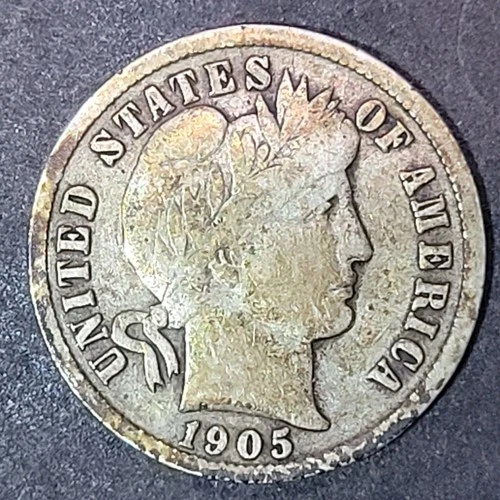 1905 P Barber Dime 90% Silver  Mint Liberty Head USA Coin