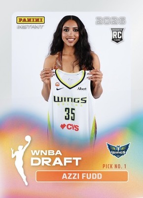Azzi Fudd RC 2026 Panini Instant WNBA Draft Night #5 Dallas Wings Rookie PRESALE