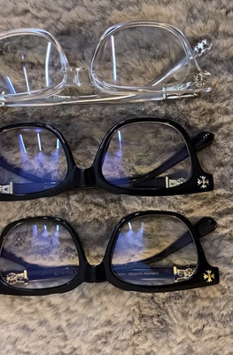 Chrome Hearts CHBST-138 Black Plastic Full Rim Eyeglass Frames 51-21-138