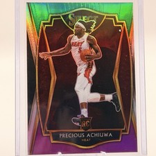Precious Achiuwa 2020-21 Panini Select #193 Green White Purple Miami Heat
