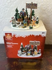 Christmas Village Tree Sale Lot Canterbury Lane Home Accents in Box