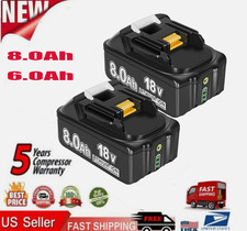 6.0Ah/8.0Ah Li-ion Battery For Makita 18V Lithium LXT BL1860B BL1850B BL1840B