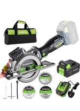 20 V Mini Circular Saw, Cordless Circular Saws with 4.0 Ah Battery for Wood