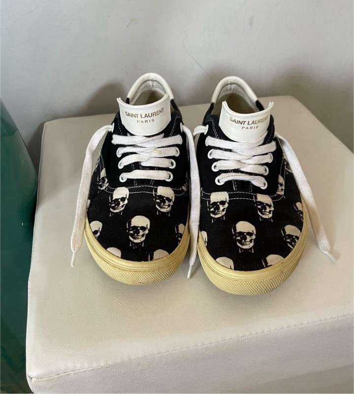 SAOLA Sneakers Saint Laurent Pineapple Skull slip on taglia 43 TAGLIA US 9 5 SENZA SUOLA