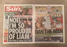 The Sun 20th August 2025 20/8/25 Noel Gallagher So Proud Of Liam Gallagher Oasis