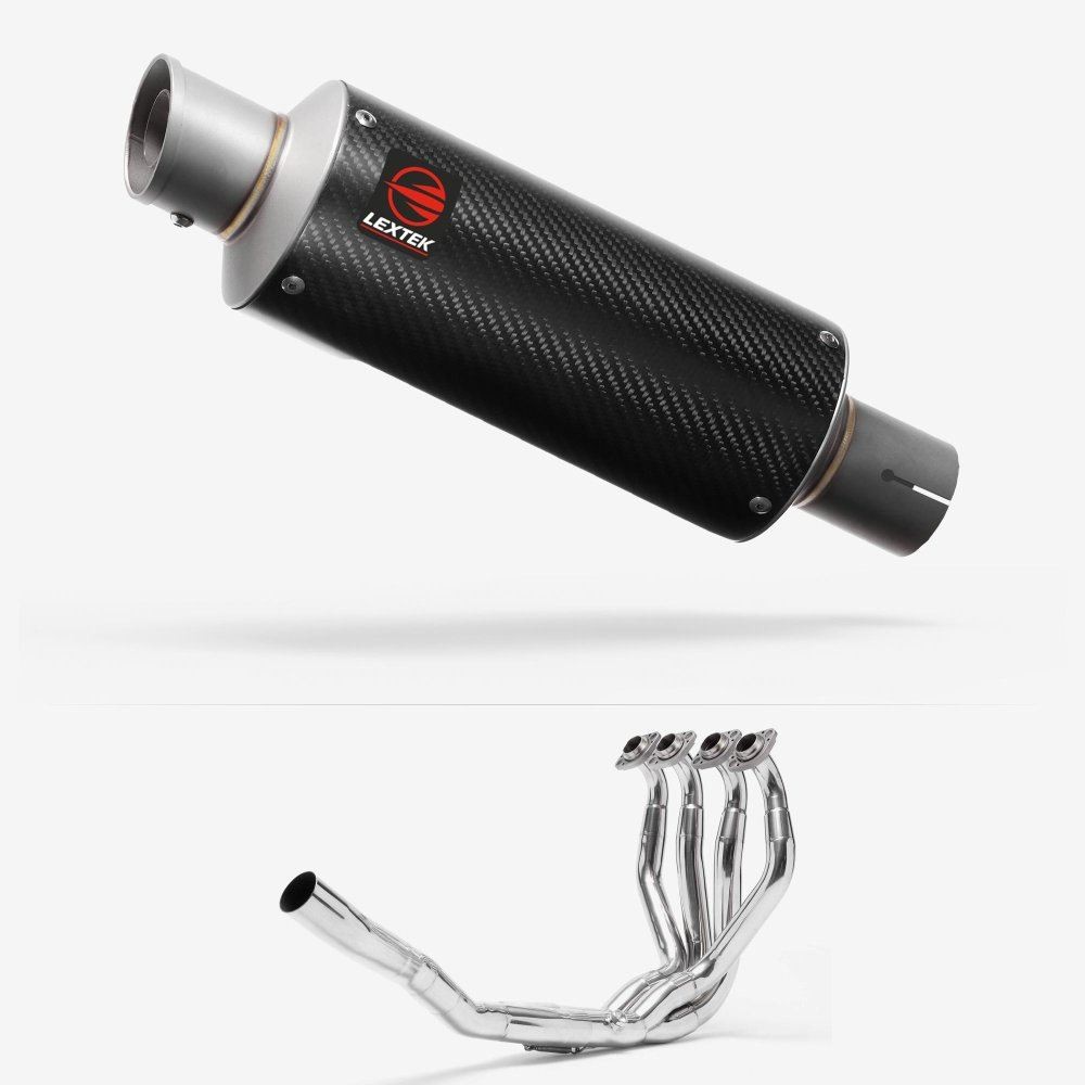 Lextek GP8C GP Stubby Exhaust System 240mm for Kawasaki ZX-6R Ninja (09-20)