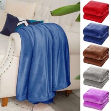 Super Soft Lightweight Polyester Fleece Warm Throw Blanket for Couch Sofa Bed US