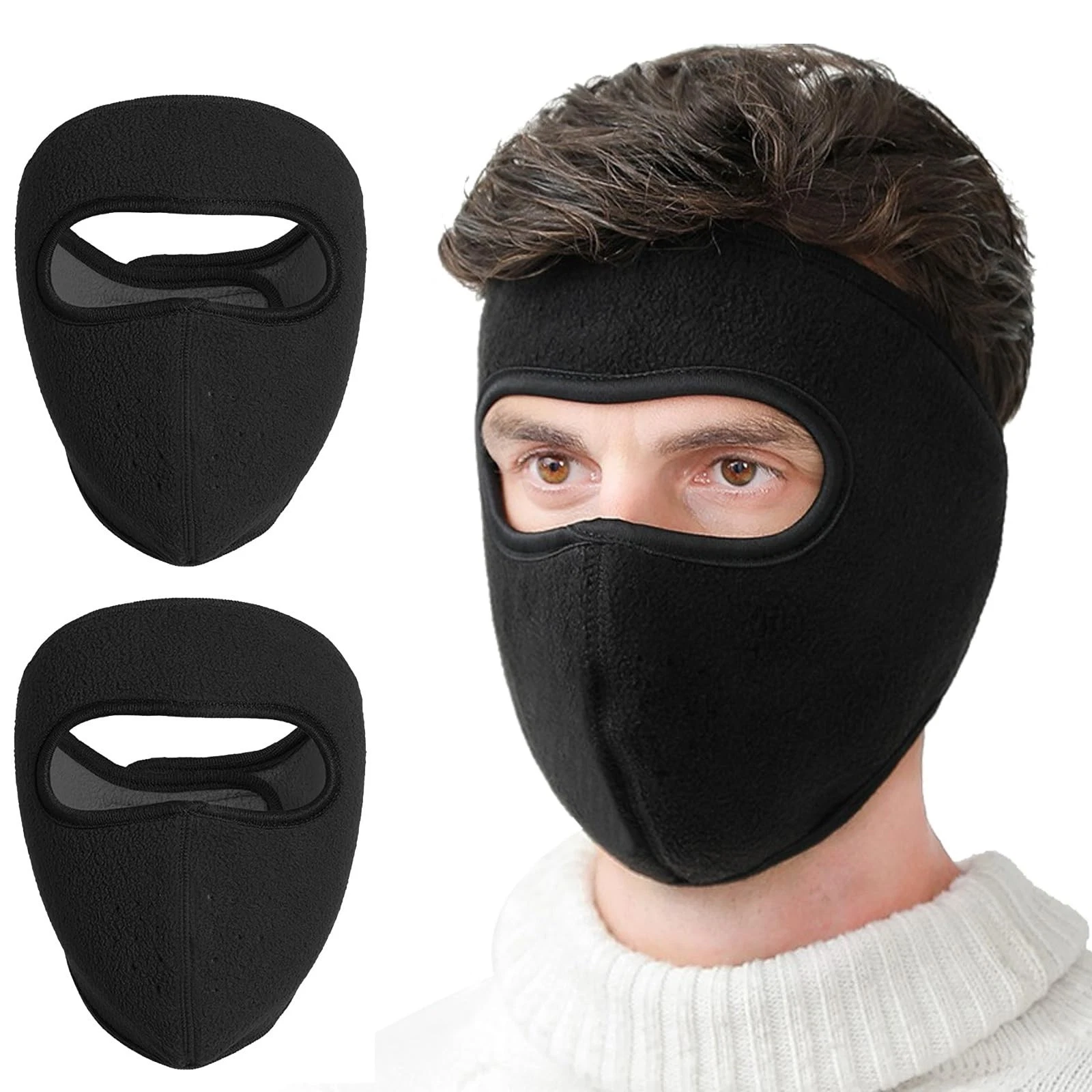2 Pack Winter Fleece Mask, Full Face Covering for Cold Weather, Men Women Out...
